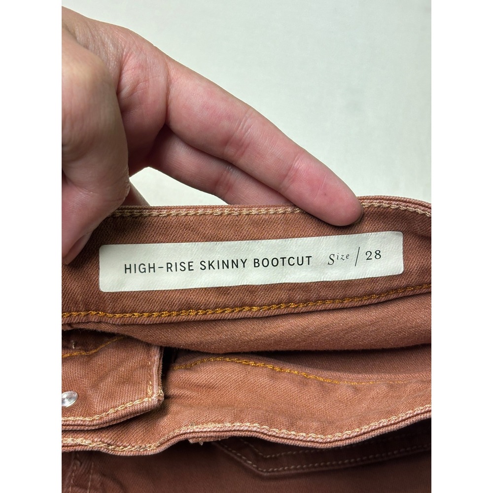 Pilcro Anthropologie High Rise Skinny Bootcut Jeans Brown Womens Size 28X30 - Picture 4 of 12